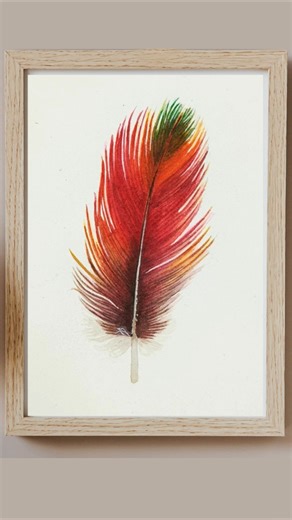 #watercolor #natureart #realism #feather #kalaiinsphere #trending #shorts