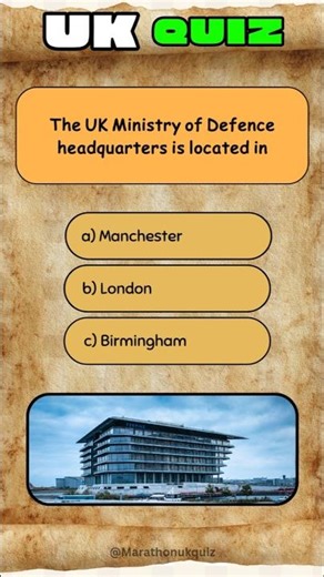 🏛️ UK Military Quiz! Where Is the Ministry of Defence HQ? 🇬🇧 #quiz #headquaters #quizquestions #mcq