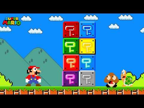 Super Mario Bros., But Mario Has Many Key Blocks
