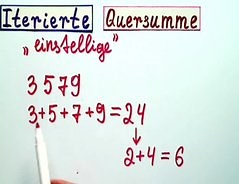 Iterierte Quersumme - die Matheeexpertin erklärt, wie's gemacht wird