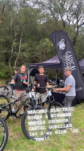 Beaches Electric Bikes | @beaches_electric_bikes @ridewingman on sponsor duties for #garigalgorillas first 5’er club ride for 2026!! #amflow #orbeamtb #fantic... | Instagram