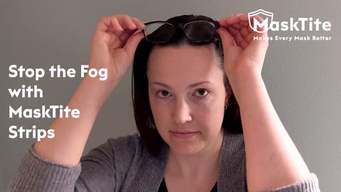 MaskTite – Face Mask Tape, No Fogging Glasses. No Slipping Masks. No Gaps. Made in USA. Gentle, Medical-Grade, Hypoallergenic, Latex Free, Double-Sided Tape 36 Precut Strips. Works with Any Mask.