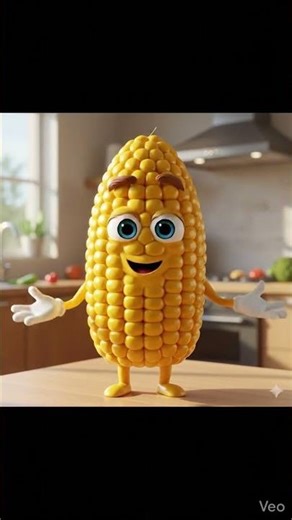 Corn is Healthy! 🌽 Fun Cartoon for Kids & Adults #shorts #cartoon #health #healthyfood #viral #funny