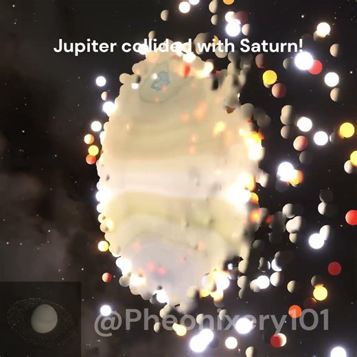 Part 2 - Jupiter vs Saturn collision #jupitersaturn @Pheonixery101