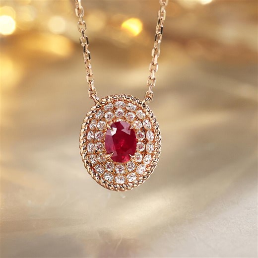 Pigeon Blood Red Ruby Necklace,18k Solid Gold Necklace, 0.4ct Oval Natural Ruby, Women Ruby Necklace, Gift for Her Necklace for Women - Etsy