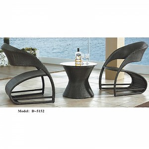 [Hot Item] Outdoor Rattan Hotel Simple Rattan Table and Chair Set