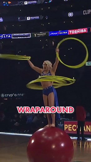 Amazing Hula Hoop Wraparound Trick | NBA Clippers Halftime Show