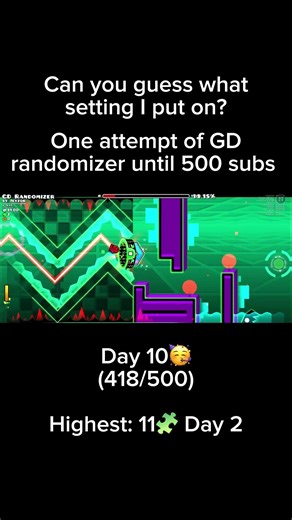 Day 10 of GD randomizer #geometrydash #gd #subgoal