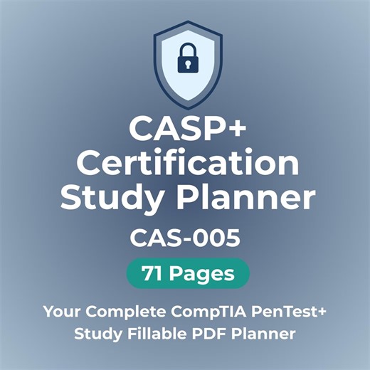 Comptia CASP+ Certification Planner CAS-005 Exam Prep Study Guide Bundle Instant Digital Download - Etsy Canada