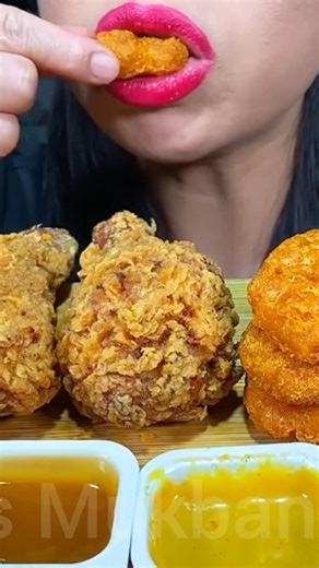 Eating Crispy Onion Fry Chicken Fry Nuggest#mukbang #eatingsounds #food