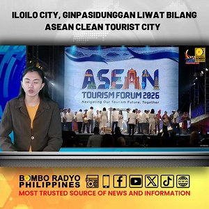 Personal nga ginbaton nanday Mayor Raisa Treñas kag Engineer Neil Ravena, Department Head sang City General Services Office, ang Association of Southeast Asian Nations ukon ASEAN Clean Tourist City Award nga nadag-an sang syudad sang Iloilo. #BomboRadyoPhilippines #BomboRadyoIloilo #BastaRadyoBombo | Bombo Radyo Iloilo 837kHz