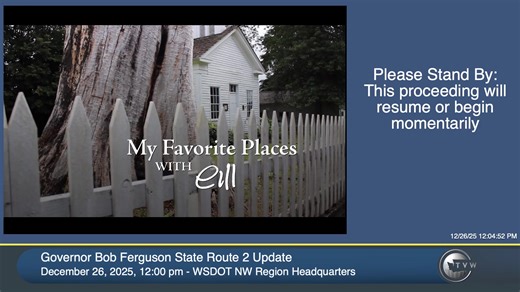 Governor Bob Ferguson and Washington State Secretary of Transportation Julie Meredith give an update on the status of repairs on State Route 2, which sustained extensive damage during recent flooding. x ç | TVW -- Washington Public Affairs Network
