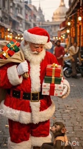 Bandar ko mila santa se gift | Merry Christmas 🎄🎁#shortvideo #shorts #viral #viralvideo