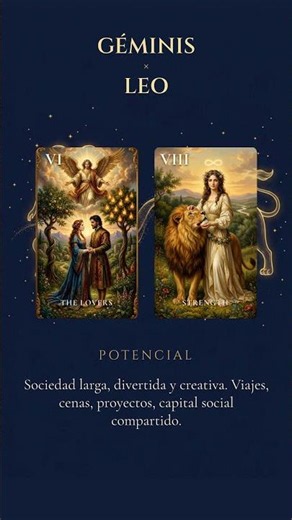 Compatibilidad Géminis y Leo · Amor · Tarot