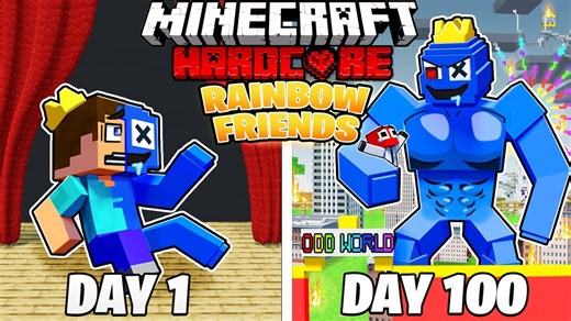 I Survived 100 DAYS as the RAINBOW FRIENDS in HARDCORE MINECRAFT! As the RAINBOW FRIENDS my goal is to SCARE anyone who comes across ODD WORLD, as well as build a base for me and my RAINBOW FRIENDS and then finally stop the EVIL RED for plotting to CONTROL the world! #minecraft #minecraftmemes #minecraftbuilds #gaming | Maizen