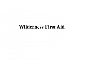 Wilderness First Aid