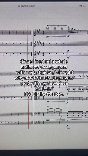 Composer Mocks Flute & Clarinet Players with