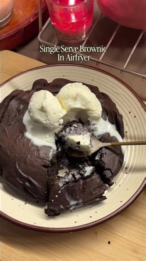 Single Serve Brownie in Air Fryer| Easy dessert|No Oven