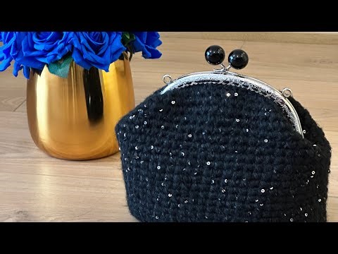 Pullu iplerle Burslu Çanta Örüyoruz #crochet #crochetbag #örgüçanta