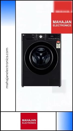 LG FHP1412Z5O 12Kg AI Direct Drive Front Load Washing Machine with Steam & Wi-Fi (Onyx Black) – B...