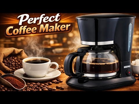 GEEPAS 1.5L Coffee Machine | Easy Home Coffee Maker ☕ | 800W Filter Coffee.