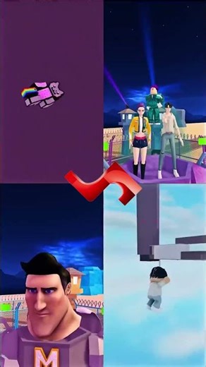 Jinu Saja vs Nyan Cat Fall x Hungry Worm #thanos #viral #wednesday