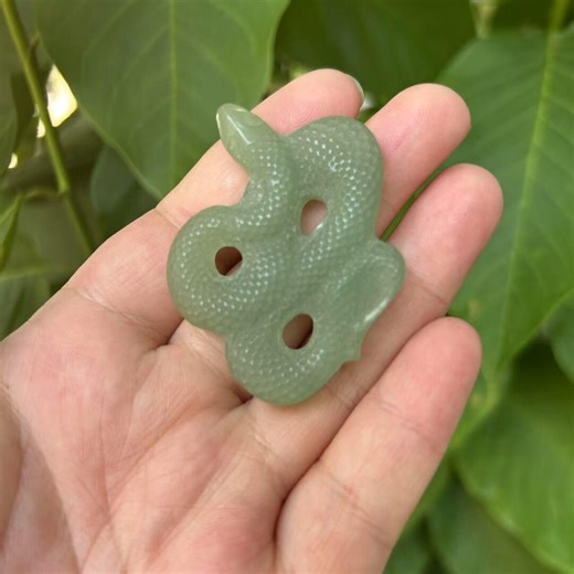 Jade Snake Pendant, Burmese Jadeite, Chinese Zodiac Amulet - Etsy