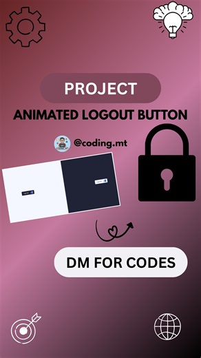 MT on Instagram: "Animated Logout Button using HTML CSS JS 😈☠️ Hover Effect Next Level Animation Log out button 😱🤯 💬 Comment “out” for source code [for my followers] !! FOLLOW US TO LEARN CODING !! Follow for more @coding.mt 💙 Tags Your Friends 😉 Don’t forget Like ♥️ and share 💬 Save for future references 📖 If you found this content useful, please tap the ♥️ icon and give me a follow. I would greatly appreciate it. Also, if you have any feedback, questions or concerns, let me know in the