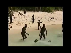 North sentinel island india original HD video footage of tribal people 1991