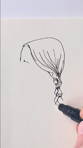 Hair study (reference Croquis Cafe) #drawing #freehanddrawing #pendrawing
