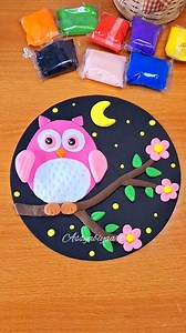 Ide kreasi buat anak dari clay✨️ Yuk coba buat burung hantu lucu ini🥰 #tutorial #Diy #clay #assyabiyaart | Assyabiyaart