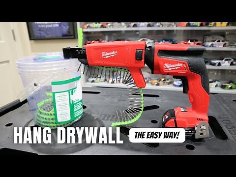 Hang Drywall the Easy Way | Milwaukee Drywall Screw Gun and Collated Attachment