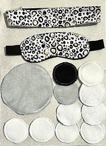 Leopard Print Skincare Set: Reusable Face Pads, Headband & Mask - Etsy