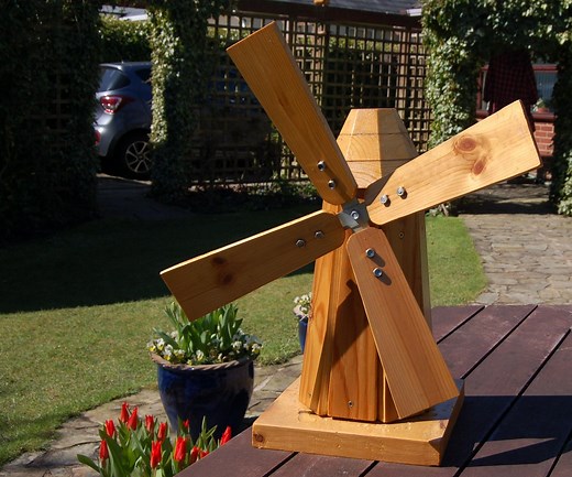 DIY Timber Model Garden Windmill