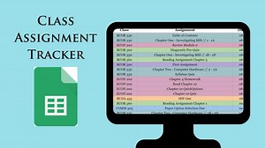 Class Assignment Tracker Template - Task Tracker, College Planner, Class Planner, Student Tracker, Academic Tracker, Excel, Digital Download - Etsy UK