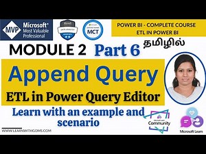 How to append query in power bi power query editor தமிழில் - complete tutorial