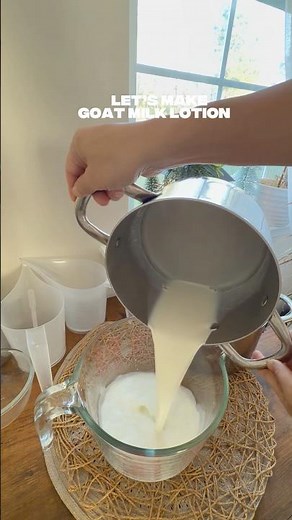 Making Handmade Goat’s Milk Body lotion. #handmade #goatmilk #bodylotion #goatmilklotion