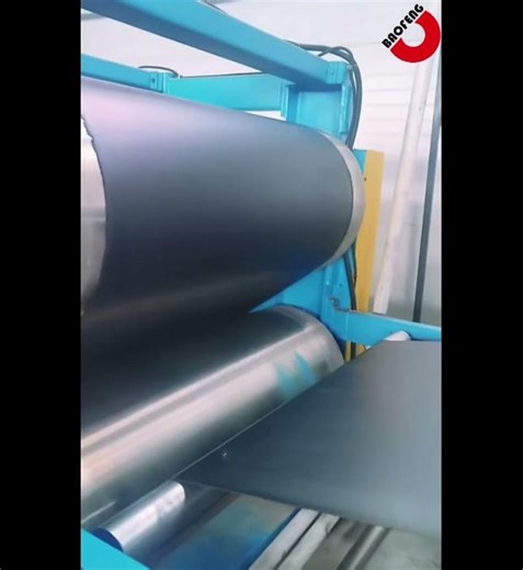 Four-roll calendering production line #rubber #machine #calendar