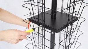 360°Rotating Magazine Rack 36 Pockets Metal Wire Magazine Display Stand Literature Holder Floor Standing Organizer for Retail Stores, Offices, Trade Show Exhibitions