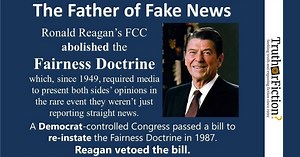 The Fairness Doctrine and Ronald Reagan