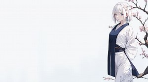 Kimono Girl Minimalist 4K Live Wallpaper