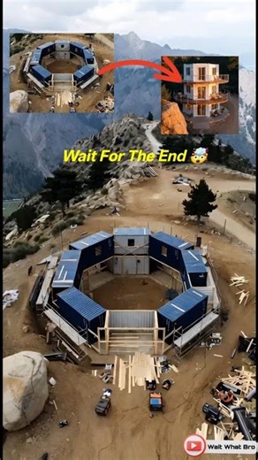 Shipping Container Stacked Into an Insane Mountain Mansion #construction #luxury