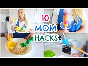 10 NEW MOM HACKS / MUM HACKS TO TRY | Emily Norris