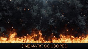 Dramatic Animated Fire and Smoke Background Loop