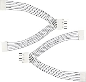 Litcessory Splitter for Philips Hue, WiZ Lightstrip (2 Pack, White - STANDARD 6-PIN V3 / WiZ Lightstrip)