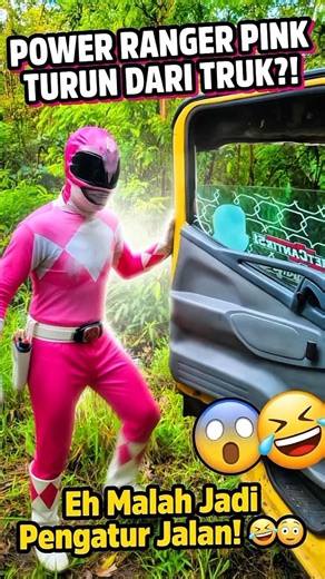 Power Ranger Pink Turun dari Truk… Aksinya Bikin Kaget!” #shortvideo #shorts