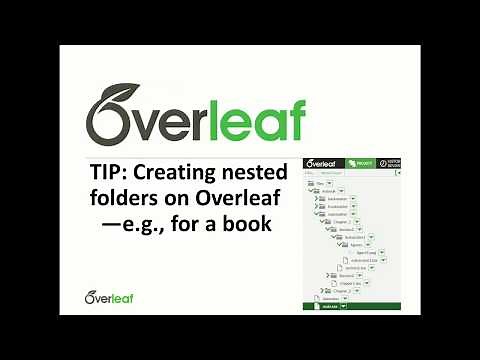 TIP: Creating nested folders on Overleaf
