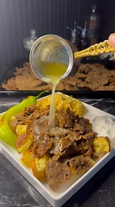 Juicy layers of beef doner over toasted pita, drenched in hot tomato sauce and sizzling butter — with a cool scoop of yogurt on the side. A flavor explosion straight from Turkey! 🇹🇷🔥 #recipe #turkish #meat #food | Sati’s Tasty Kitchen