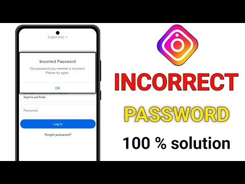 Instagram Password Incorrect Problem Solved | How To Fix Instagram Password Incorrect | 100% Working