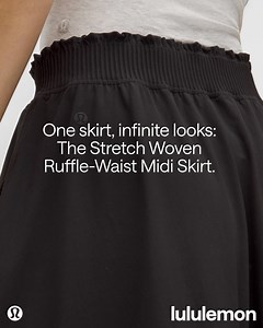 One skirt, infinite looks: The Stretch Woven Ruffle-Waist Midi Skirt. | lululemon